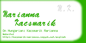 marianna kacsmarik business card